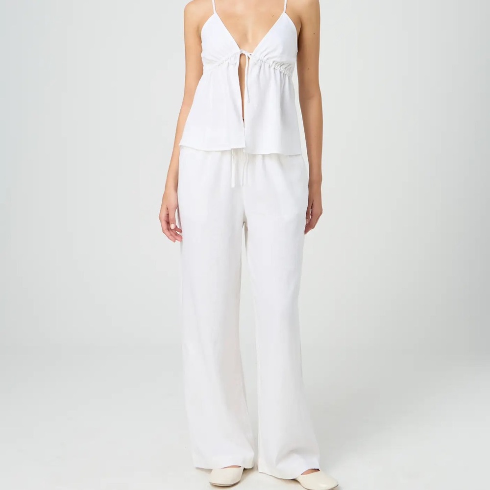 GLASSONS White Linen Pants